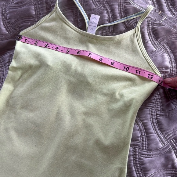 Ivivva Lululemon Tumblin' Tank Build-In Coolmax Shelf Bra,  Lime Green  size 10 - Picture 4 of 7